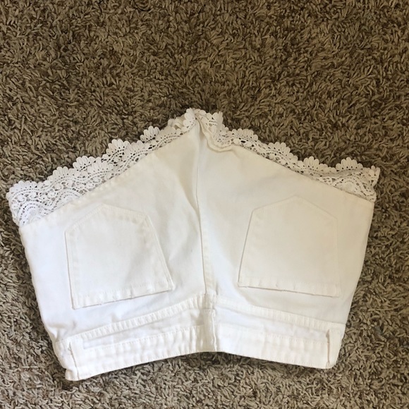 Forever 21 White Jean Shorts - Picture 2 of 3